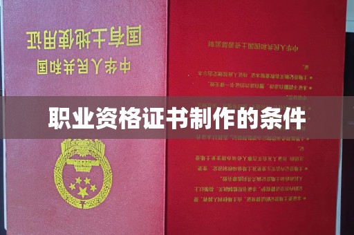 滕州职业资格证书制作的条件